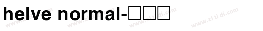 helve normal字体转换